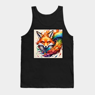 AI Rainbow Fox Tank Top